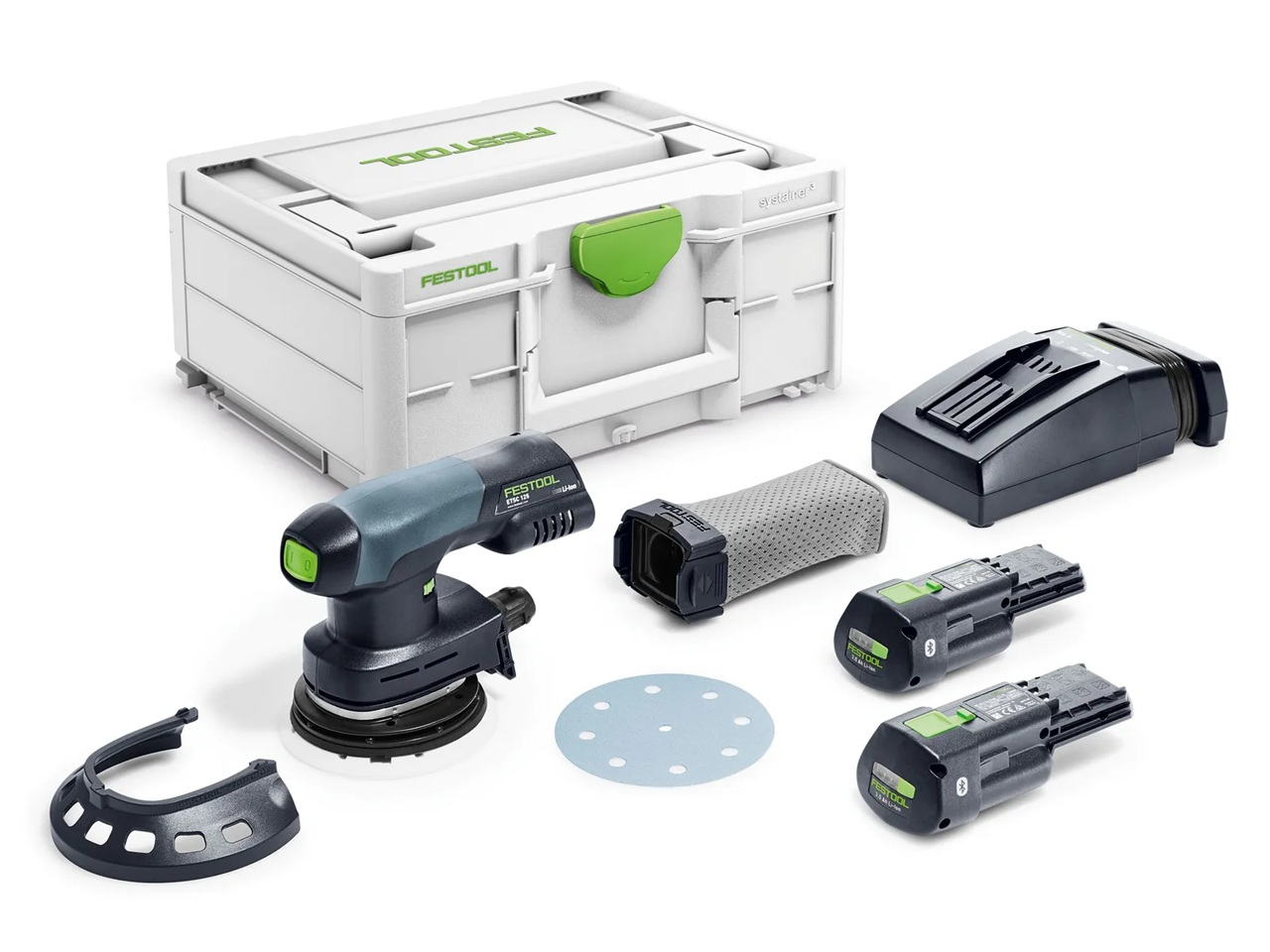 Excentersliber Festool ETSC 125 3,0 I-Plus;  18 V; 2x3,0 Ah batt.