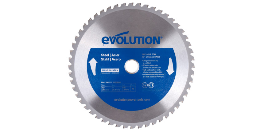 Rundsavklinge Evolution EVO-255-52-S; 255 mm; Z52