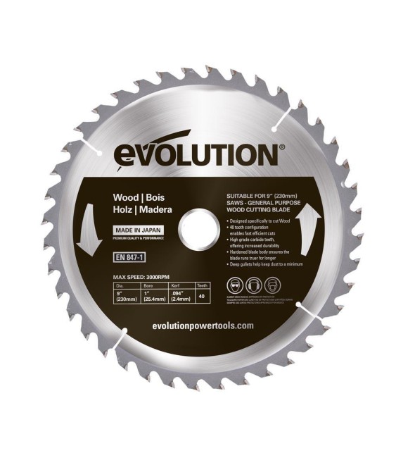 Rundsavklinge Evolution EVO-230-40-D; 230 mm; Z40