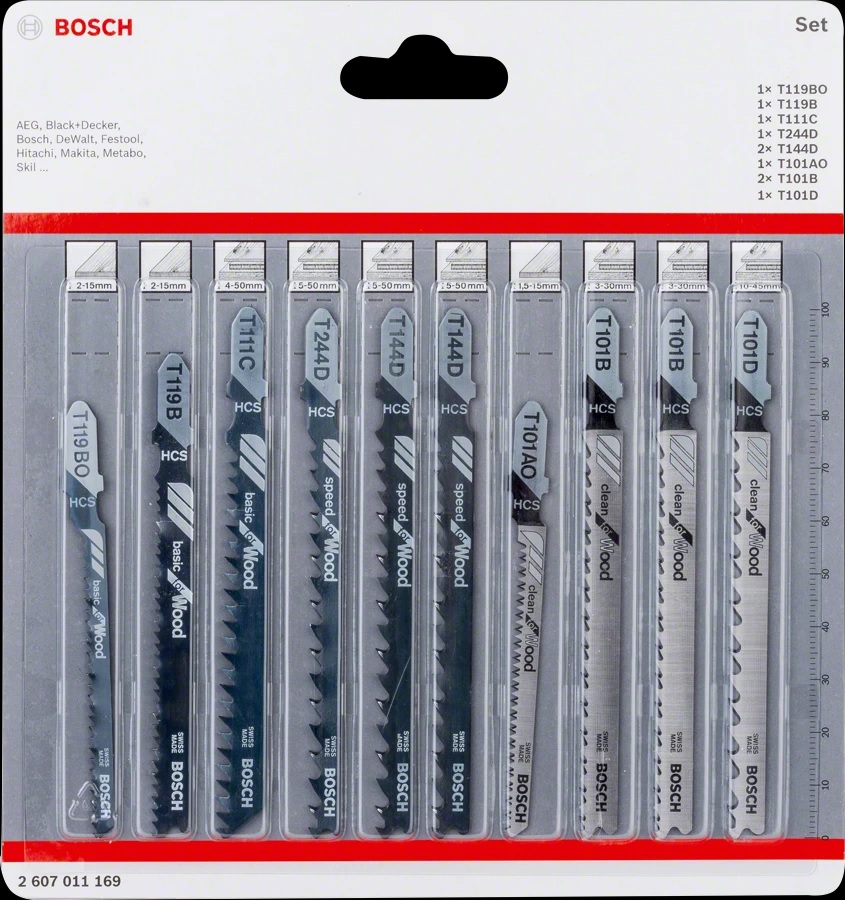 Stiksavsklinger Bosch Wood Expert; 10 stk.