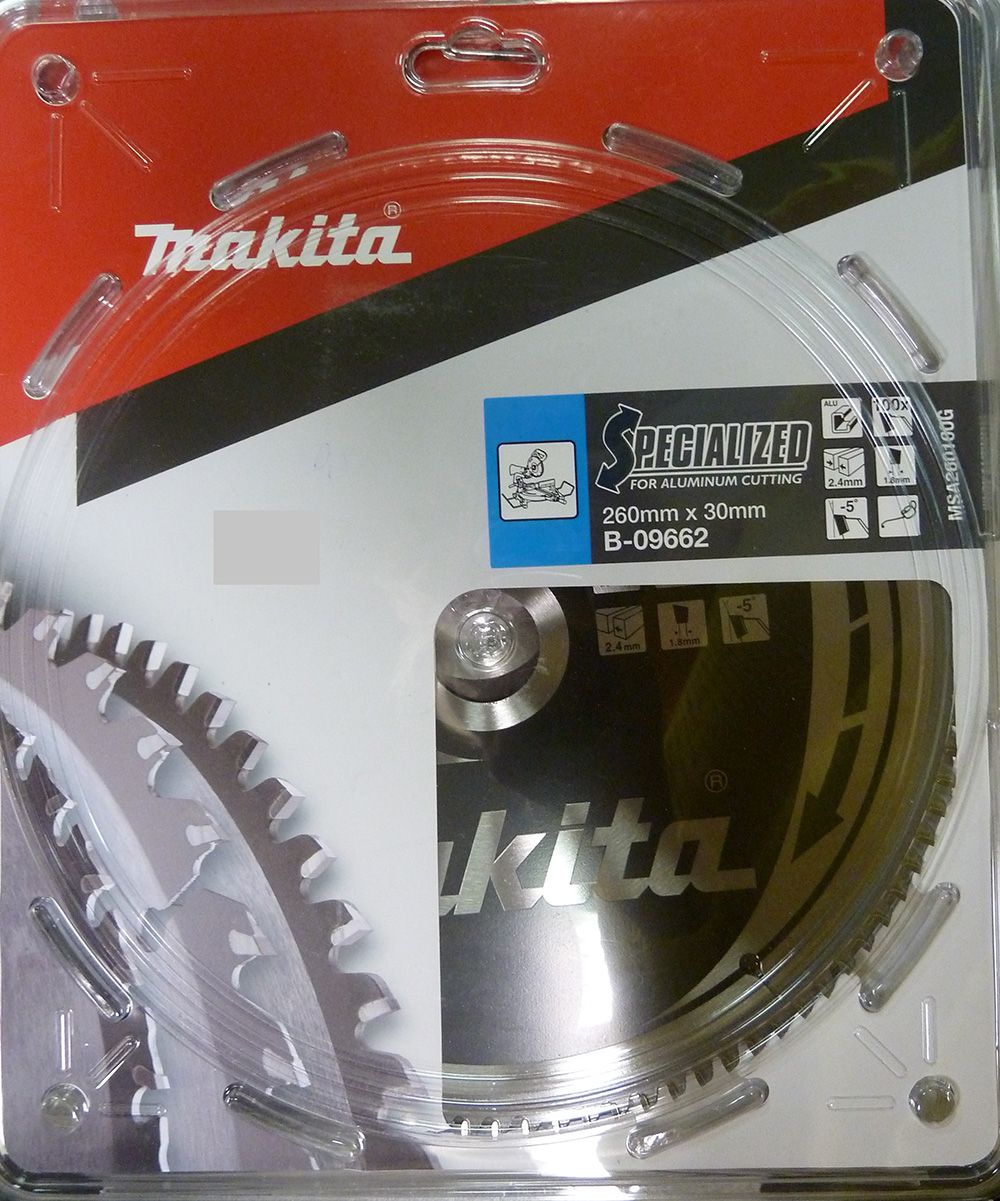 Rundsavsklinge til aluminium Makita; 260x2,4x30,0 mm; Z100; -5°