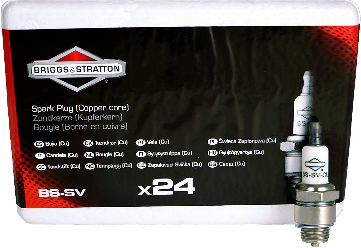 Tændrør til trimmere / plæneklippere Briggs&Stratton SV; 24 stk.