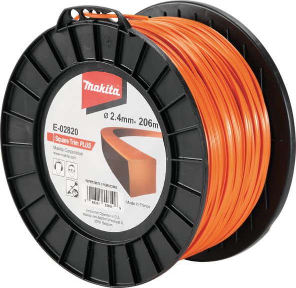 Trimmertråd, kvadratisk Makita E-02820; 2,4 mm/206 m