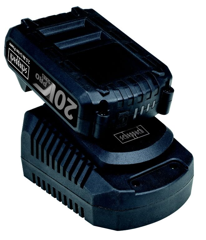 Batteri Scheppach;20 V; 2,0 Ah; Li-ion + lader