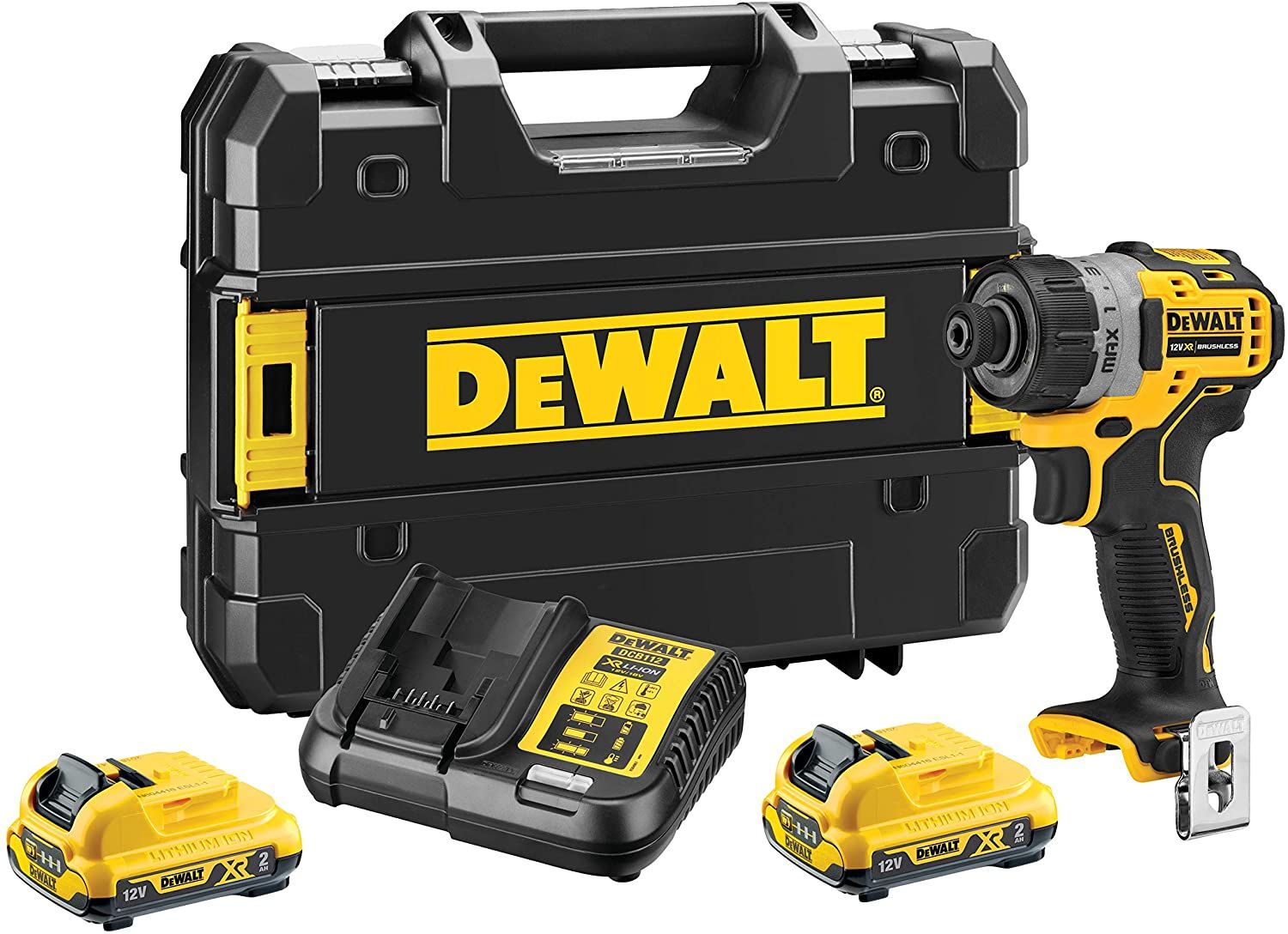 Skruemaskine DeWalt DCF601D2-QW; 12 V; 2x2,0 Ah batt.
