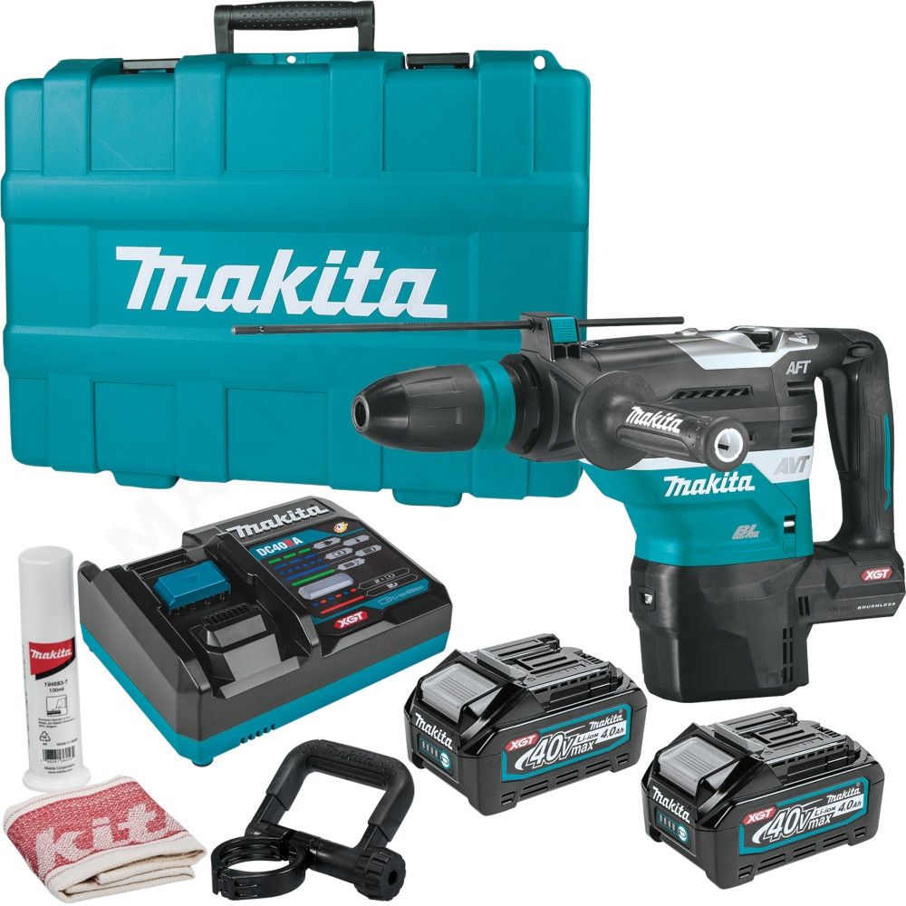 Batteridrevet borehammer Makita HR005GM202; 8,0 J; SDS-Max; 40 V; 2x4,0 Ah batt.