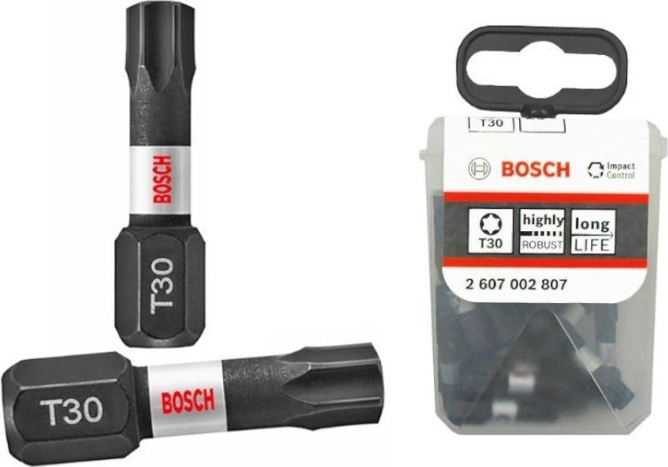 Skruebit Bosch Impact Control; T30; 25 mm; 25 stk.