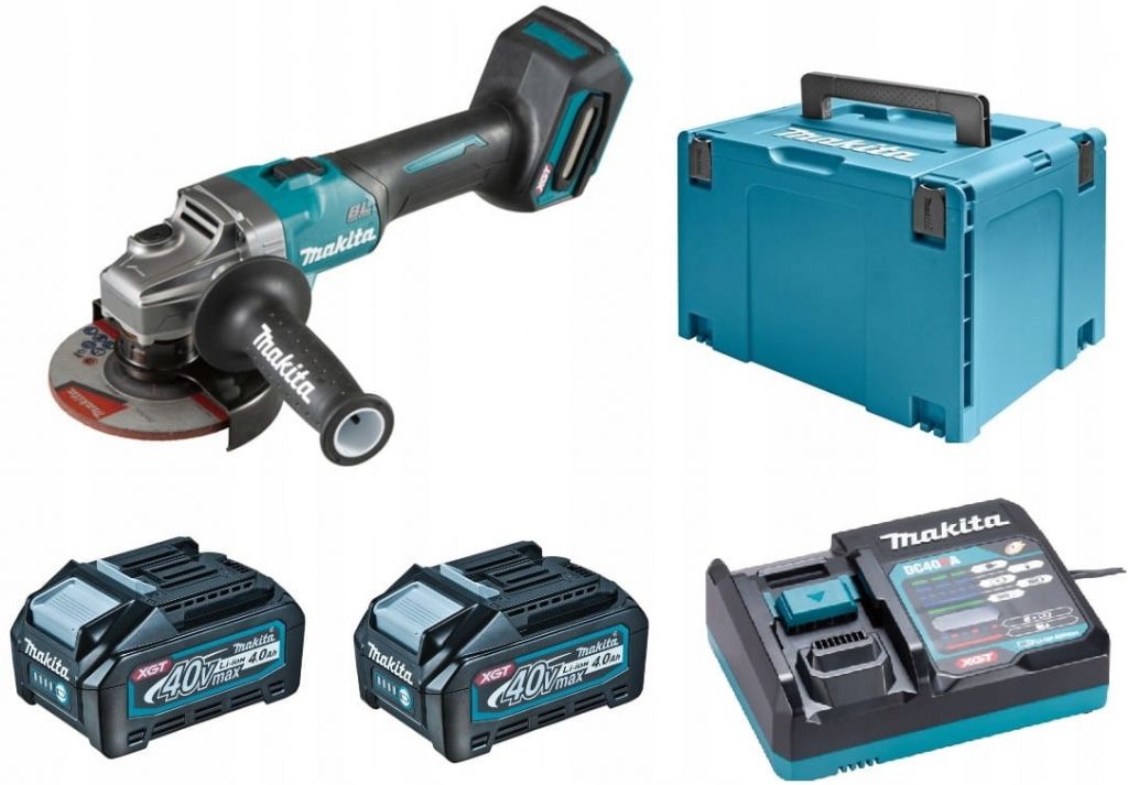 Vinkelsliber Makita GA005GM201; 40 V; 2x4,0 Ah batt.