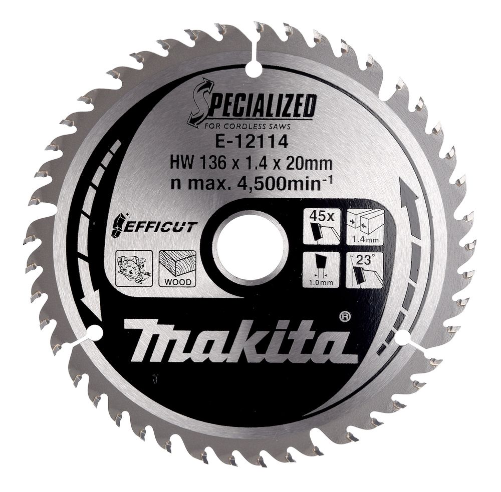 Rundsavklinge Makita E-12114; 136x1,4x20 mm; Z45; 23°