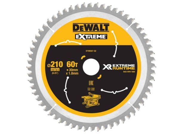 Rundsavsklinge til træ DeWalt CSB DT99567; 210x30 mm; 60T