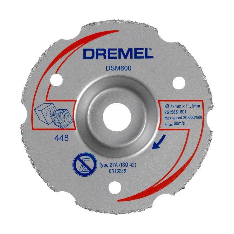 Multipurpose carbide flush skærehjul Dremel 2615S600JB; 77 mm
