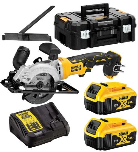 Rundsav Dewalt DCS571P2-QW; 18 V; 2x5,0 Ah batt.