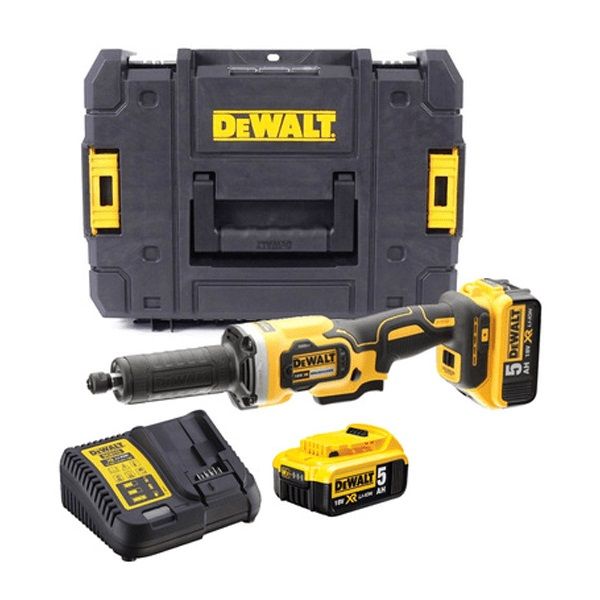 Kværn DeWalt DCG426P2-QW; 18 V; 2x5,0 Ah batt.