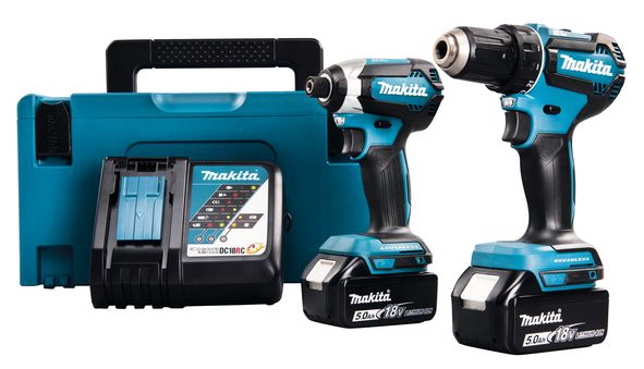 Værktøjssæt Makita DLX2289TJ (DDF485 + DTD153); 18 V; 2x5,0 Ah batt.