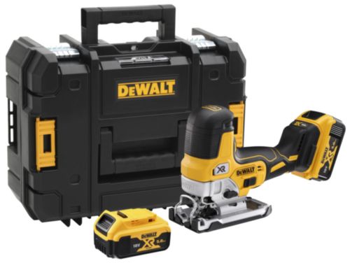 Akku stiksav DeWalt DCS335P2; 18 V; 2x5,0 Ah batt.
