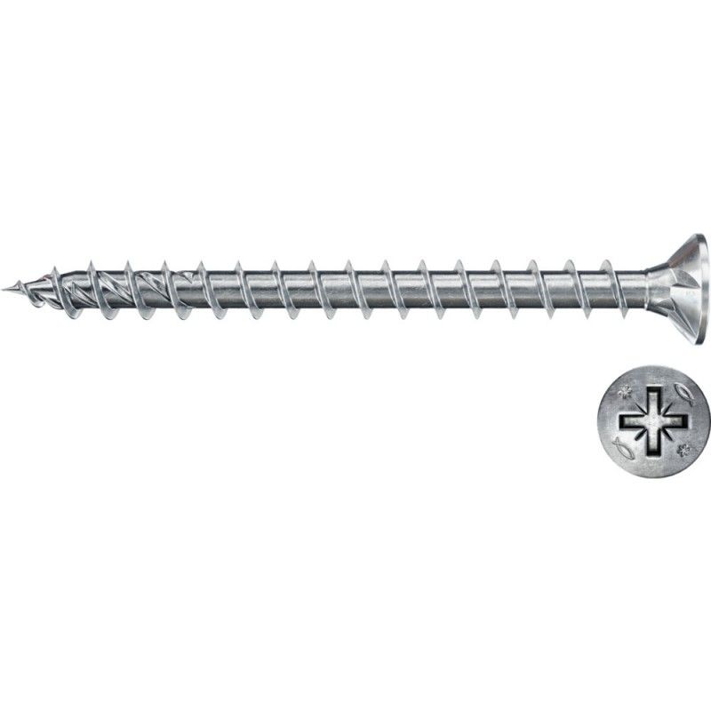 Træskrue Fischer Power-Fast II FPF II CZP; PZ3; 6,0x120; 100 stk.