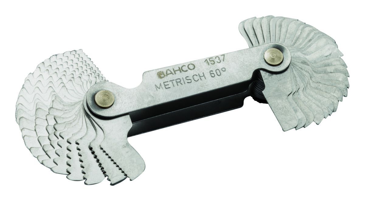 Skrue pitchmåler Bahco 1537/52 Metric 60°/ Whitworth 55°; 0,25-6,0 mm / 4-62 mm