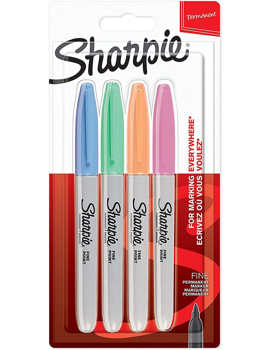 Markeringspen (sæt) Sharpie Fine; 4 stk.