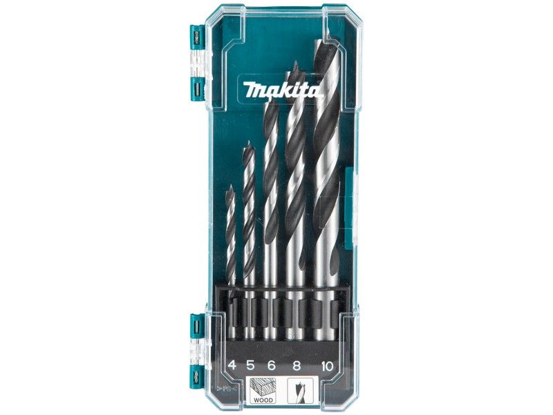 Træborsæt Makita D-72861; 4/5/6/8 /10 mm; 5 stk.