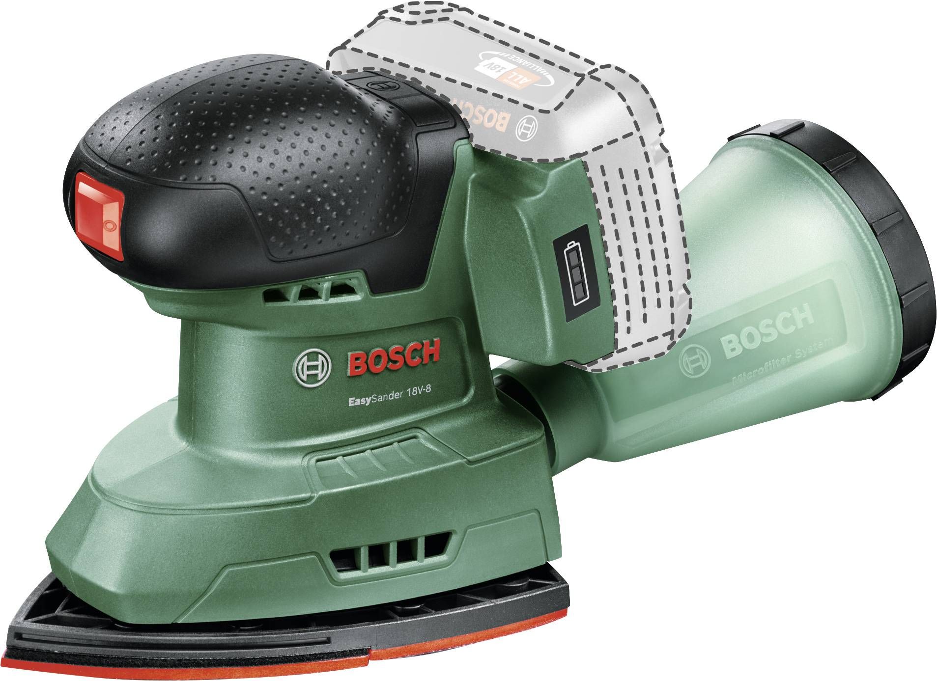 Multisliber Bosch Easy Sander 18V-8; 18 V (uden batteri og oplader)