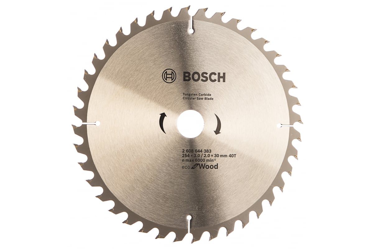 Rundsavklinge Bosch Eco for Wood 2608644383; 254x30 mm; Z40