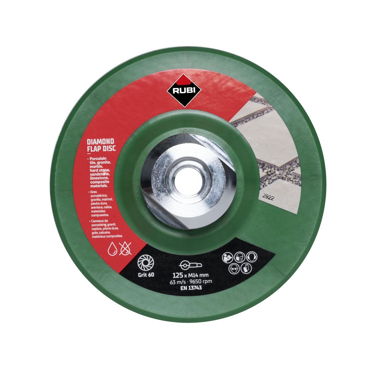Diamantslibeskive Rubi 32937; 125 mm