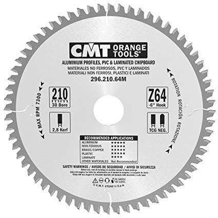 Rundsavsklinge til aluminium CMT 296; 210x2,8x30; Z64; -6°