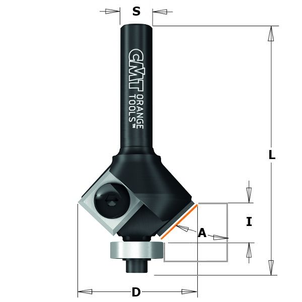Fasfræser CMT 659.022.11; 25/11 mm med kulelager