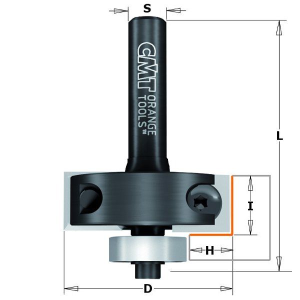 Falsfræser CMT; S=8 mm; D=34,9 mm