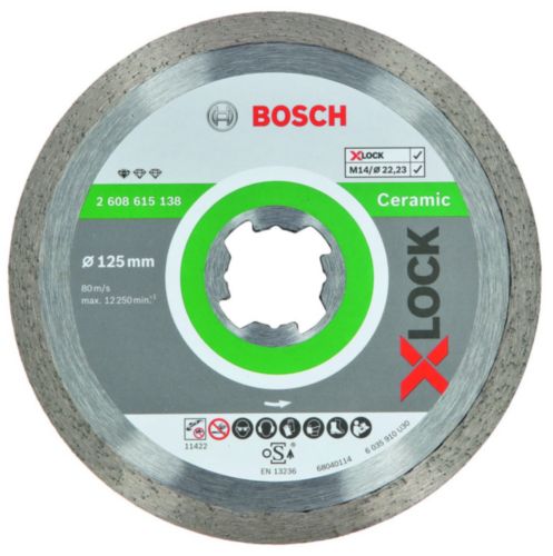 Diamantskæreskive Bosch XLOCK Standard Ceramic; 125 mm