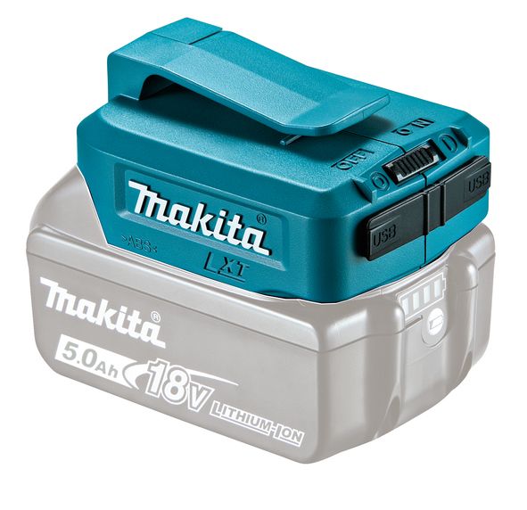 Batteriadapter Makita 18V -> USB (x2) Til opladning af telefonbatterier