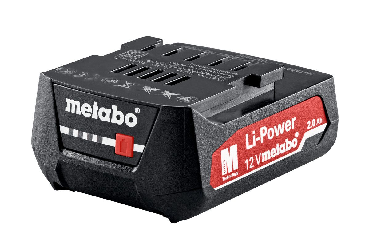 Batteri Metabo; 12 V; 2,0 Ah; Li-ion