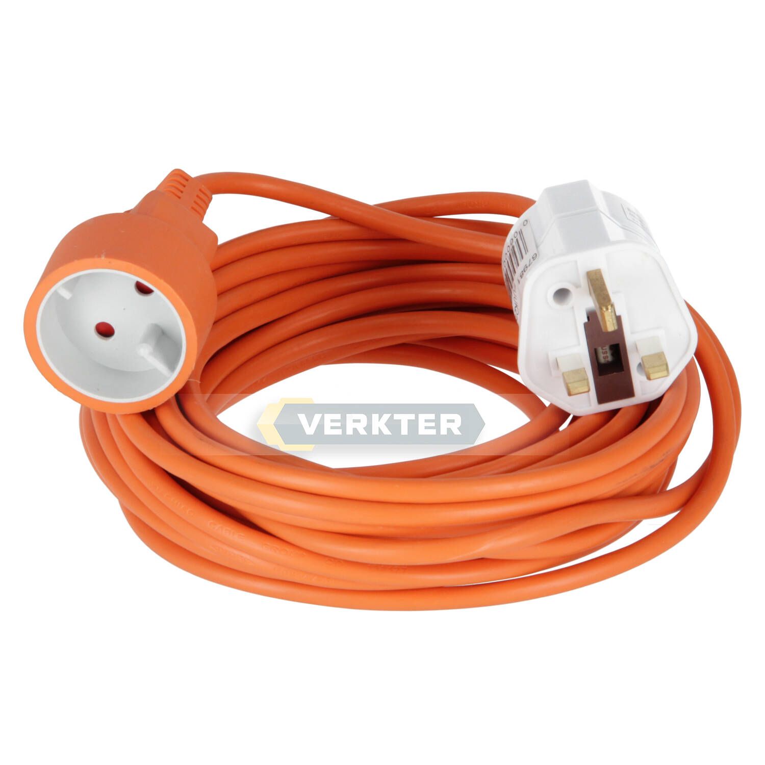 Udvidelsesstik Bellight H05VV-F; 220V; 10 m + Netadapter fra EU til UK standard