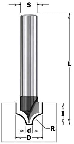 Notfræser med basen klinge CMT Contractor K965-100; 10/5 mm