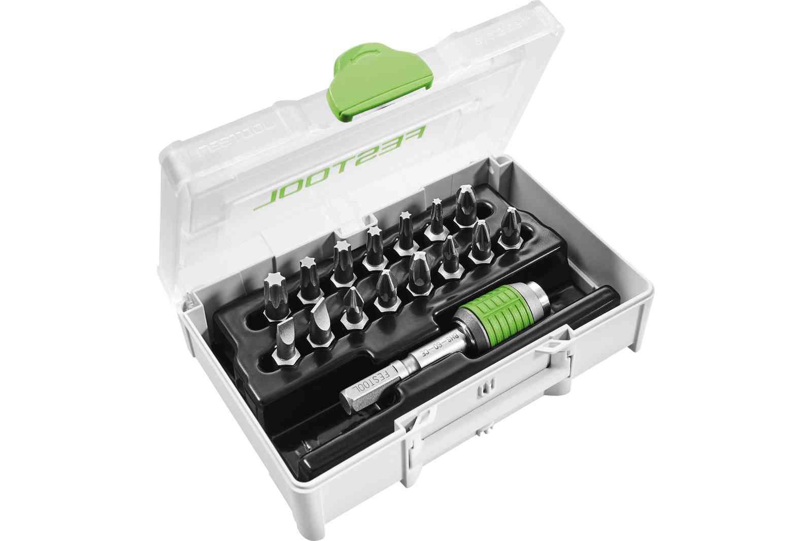 Bitssæt Festool SYS3 XXS CE-MX BHS 60; 15 stk. + holder