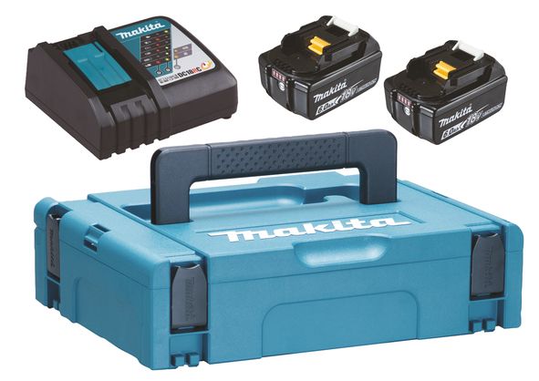 Tilbehørssæt Makita; 18 V; 2x6,0 Ah batteri. + lader DC18RC