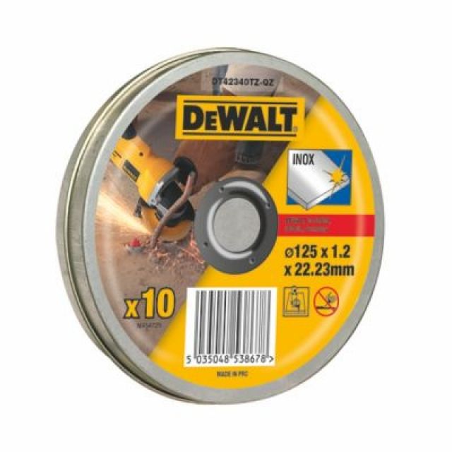 Skæreskive DeWalt DT42340TZ; 125x1,2 mm; 10 stk.