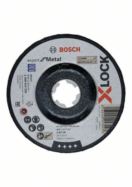 Slibeskive Bosch Expert for Metal X-LOCK; Ø125x6,0 mm