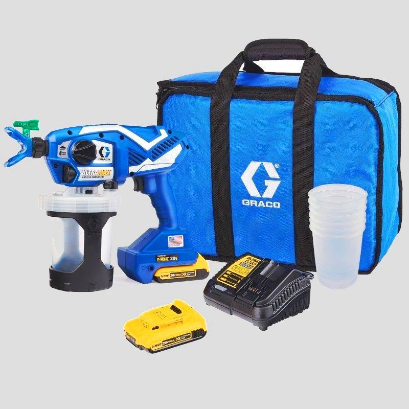 Batteridrevet airless malersprøjte Graco UltraMAX; 18 V; 2x2,0 Ah batt.