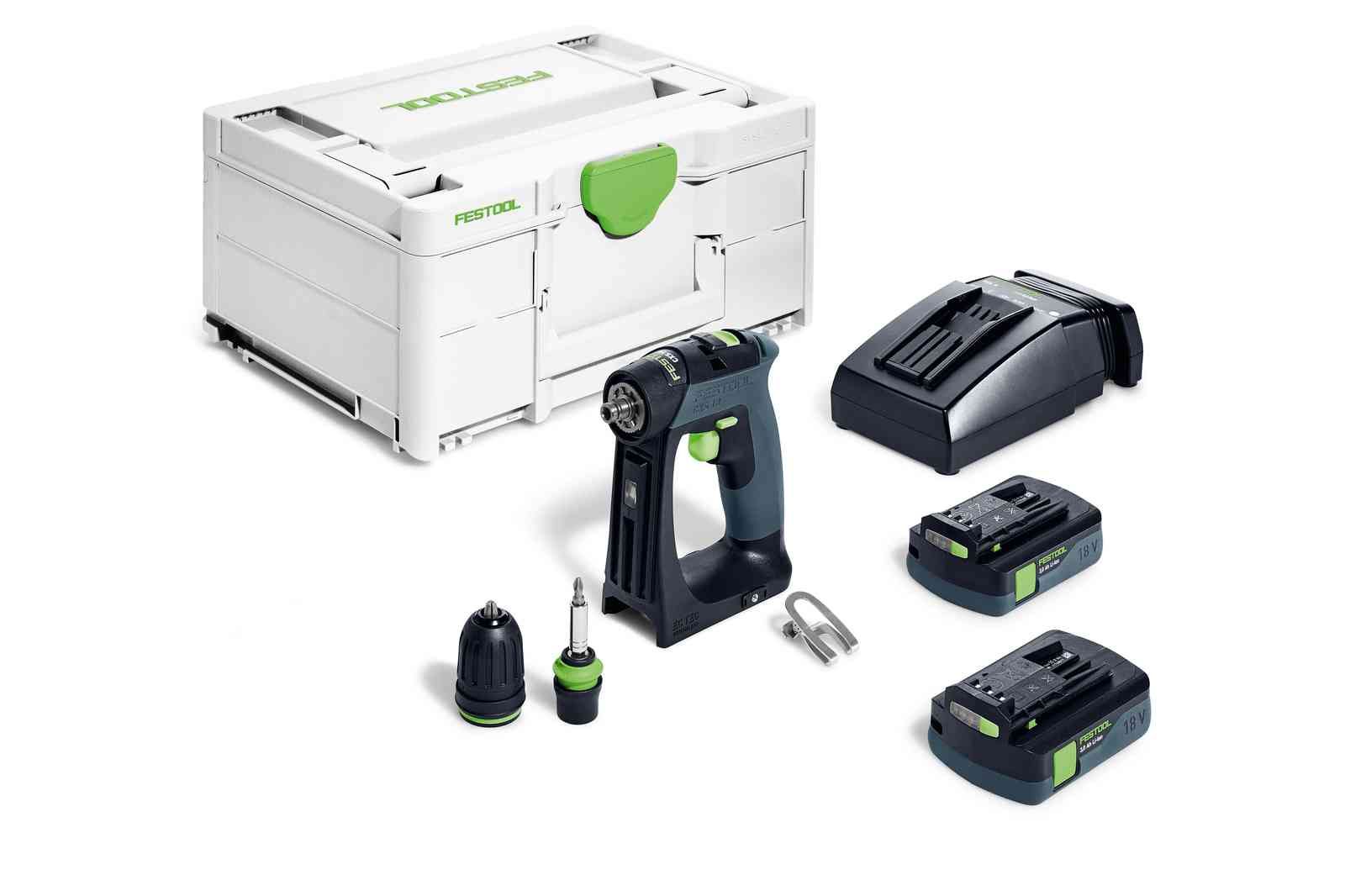 Skruemaskine Festool CXS 18 C 3,0-Plus 18 V; 2x3,0 Ah batt.