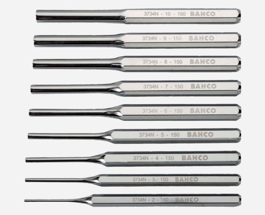 Mejsler sæt Bahco 3734NS/9; 2-10 mm; 9 stk.