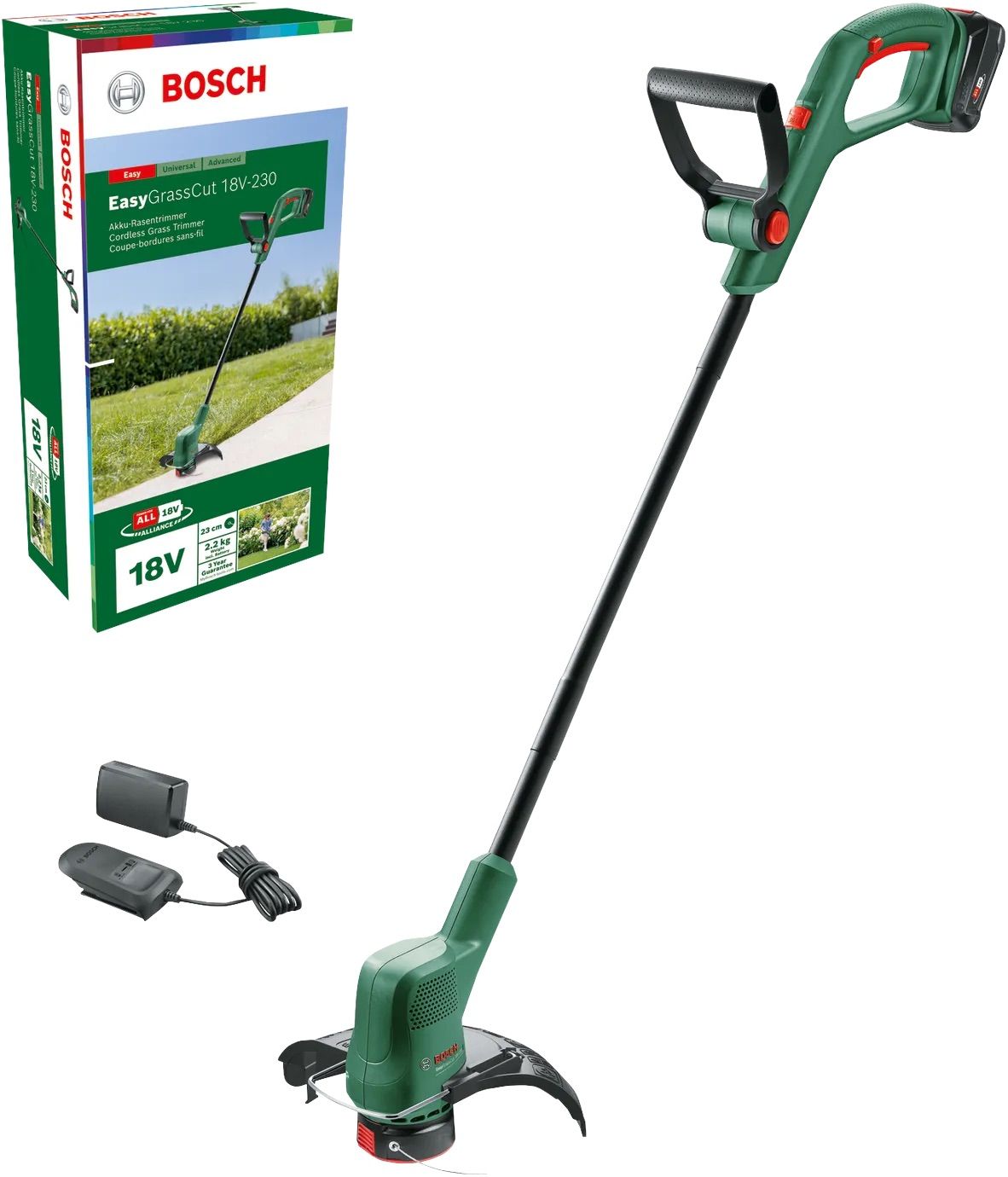 Græstrimmer Bosch EasyGrassCut 18V-230; 18 V; 1x2,0 Ah batt.
