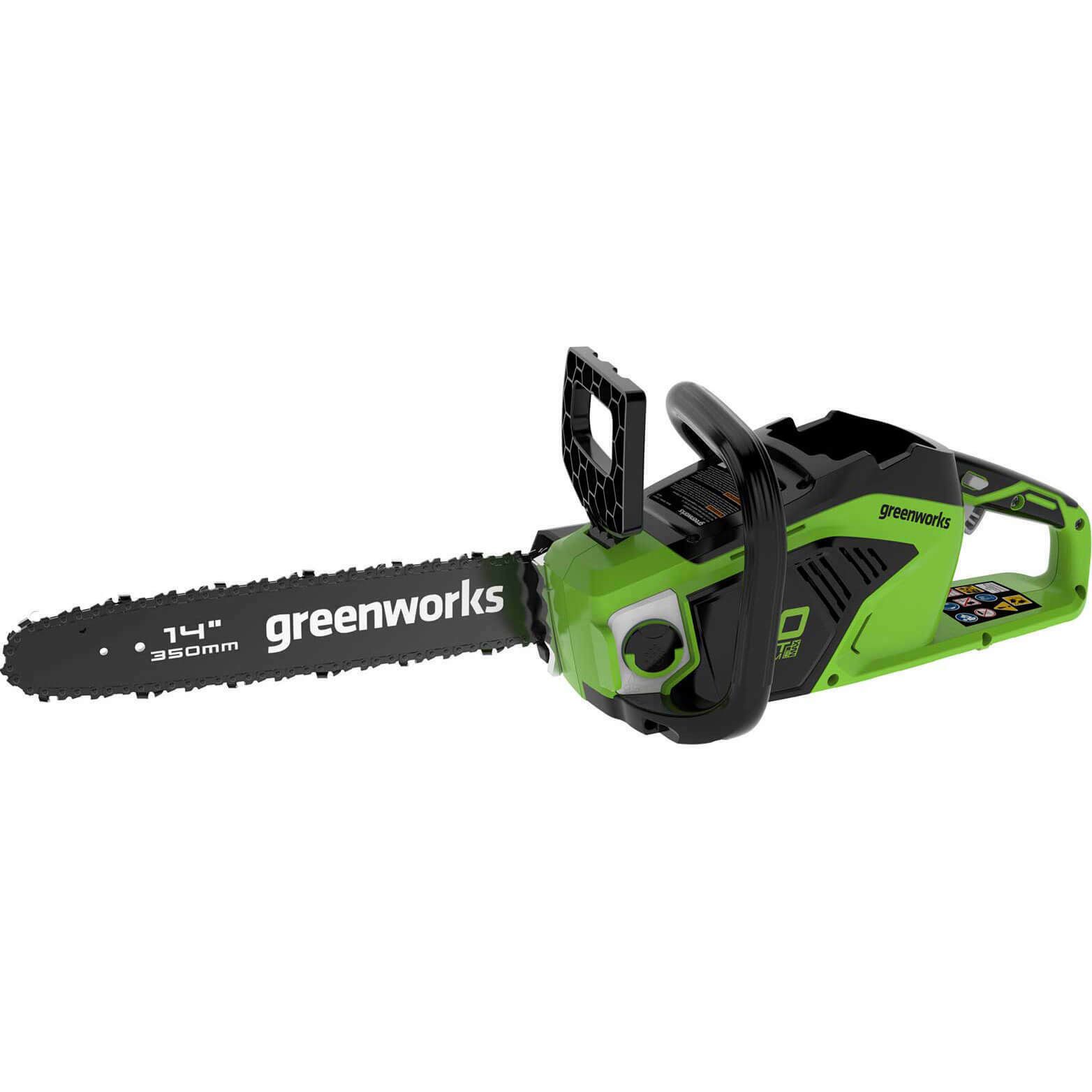 Motorsav Greenworks GD40CS15; 40 V; 35 cm savsværd(uden batteri og oplader)