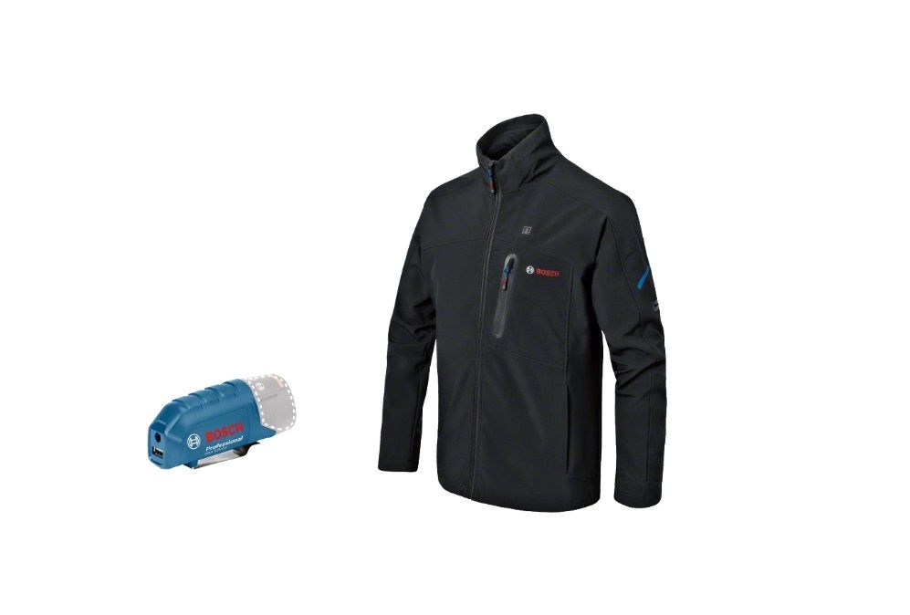 Opvarmet jakke Bosch GHJ 12; 2XL; 18 V + usb Adapter GAA 12V-21 (uden batteri og oplader)