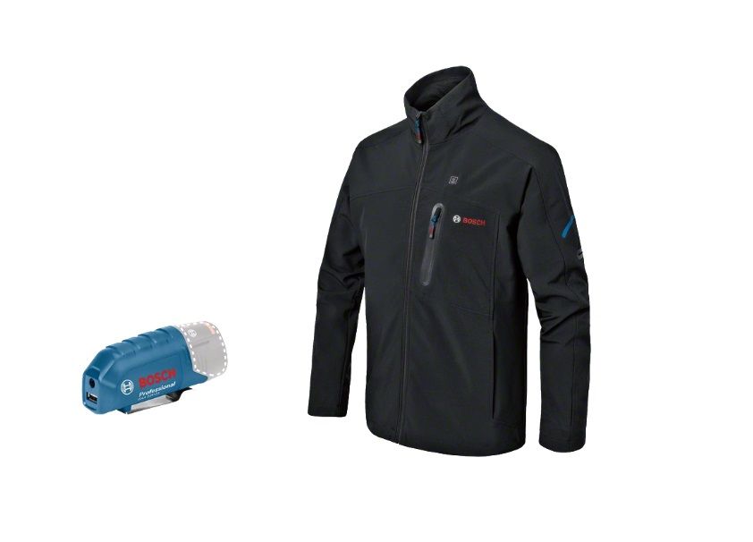 Opvarmet jakke Bosch GHJ 12; M; 18 V + usb Adapter GAA 12V-21 (uden batteri og oplader)