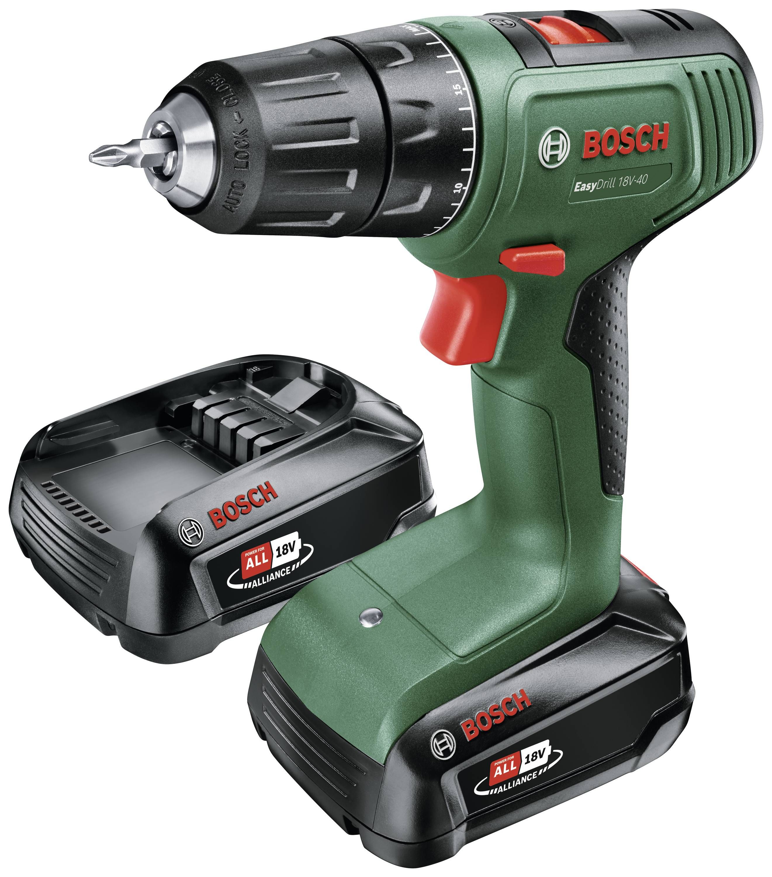 Skruemaskine Bosch EasyDrill 18V-40; 18 V; 2x2,0 Ah batt.