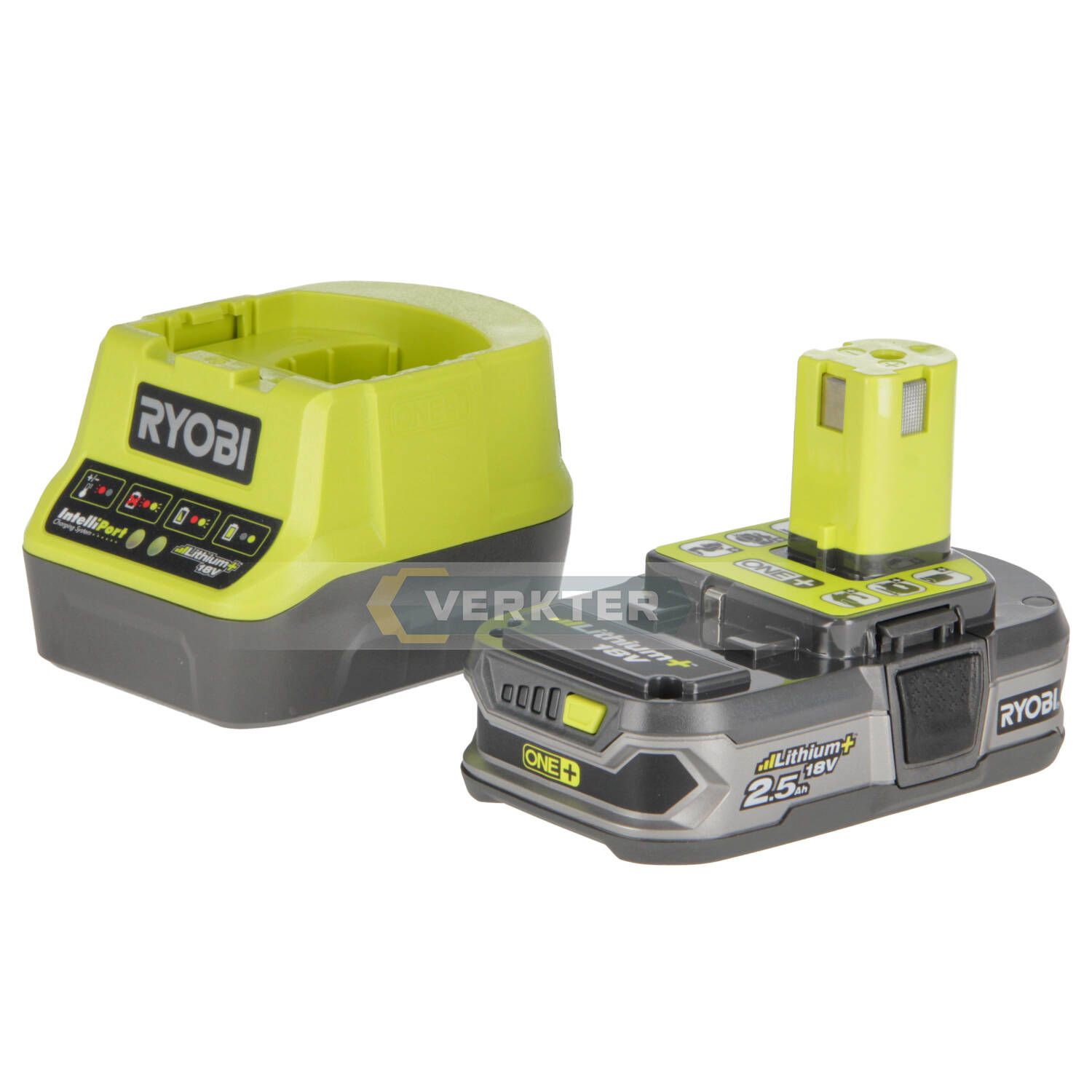 Tilbehørssæt Ryobi RC18120-125; 18 V; 1x2,5 Ah batteri. + lader RC18120 ONE +