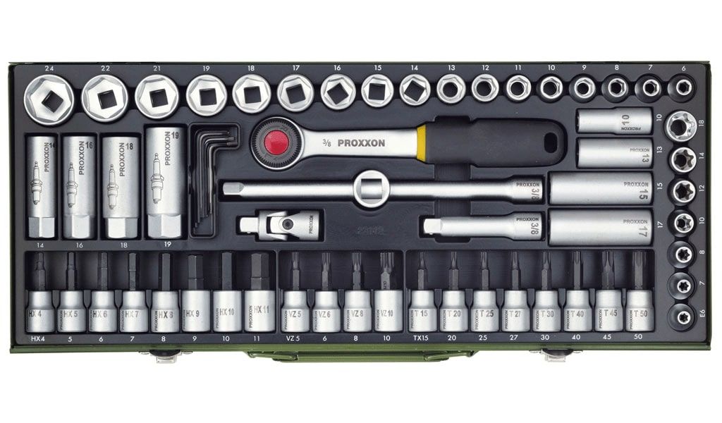 Sæt med 65 hoveder Proxxon; 3/8''
