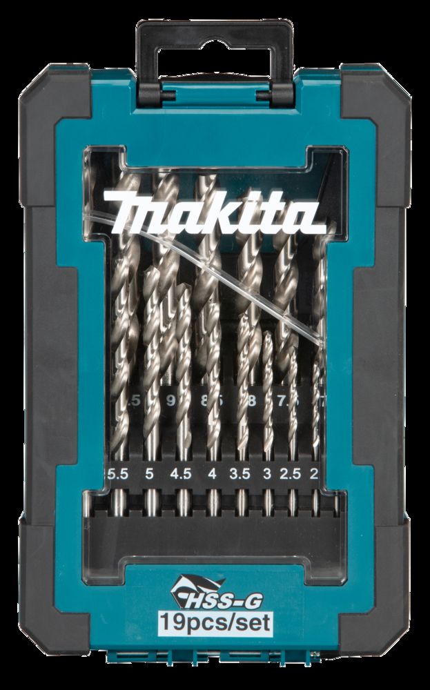 Metalborsæt Makita D-67549 HSS-G; 1-10 mm; 19 stk.