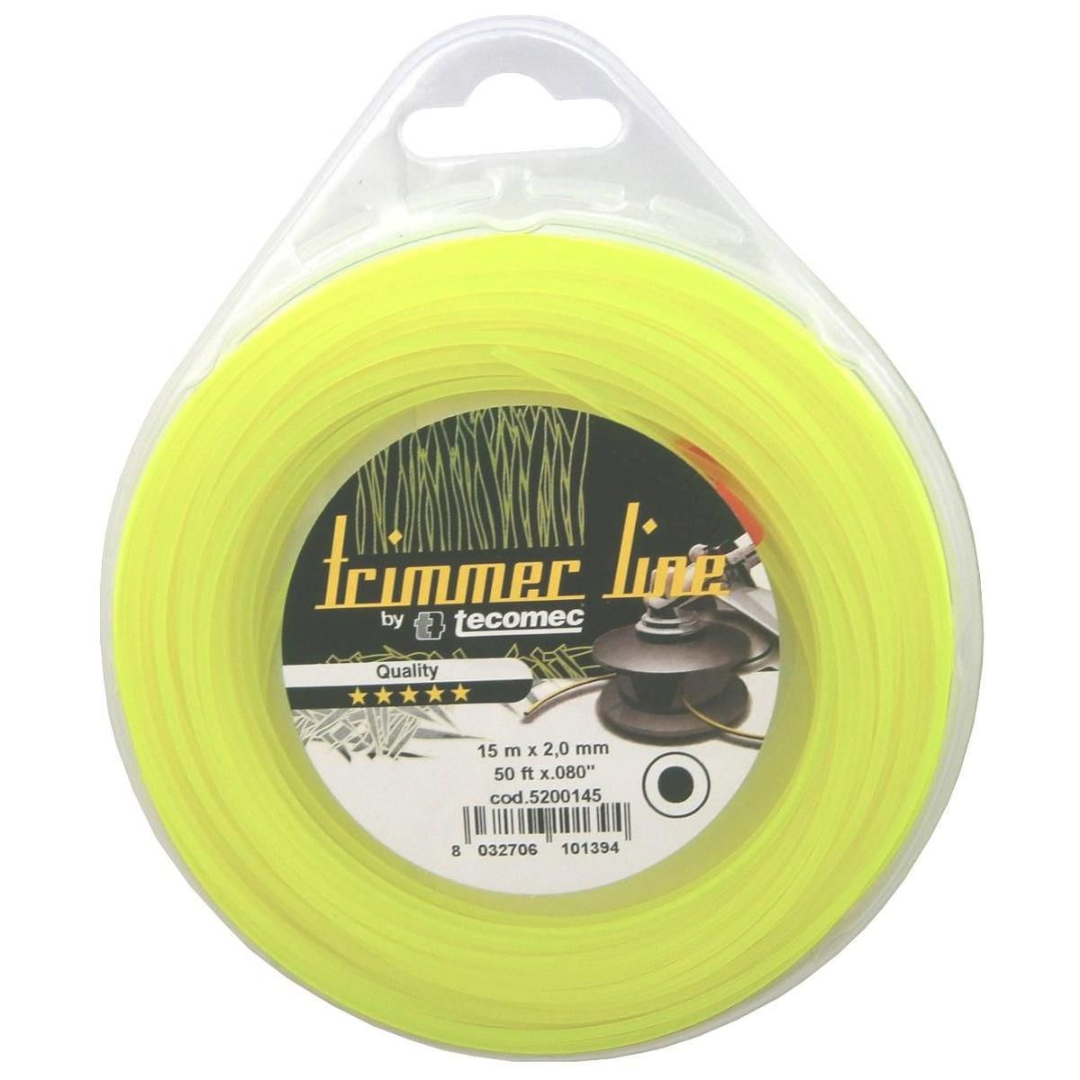 Trimmertråd Tecomec ET5200145; 2 mm/15 m; cirkulær